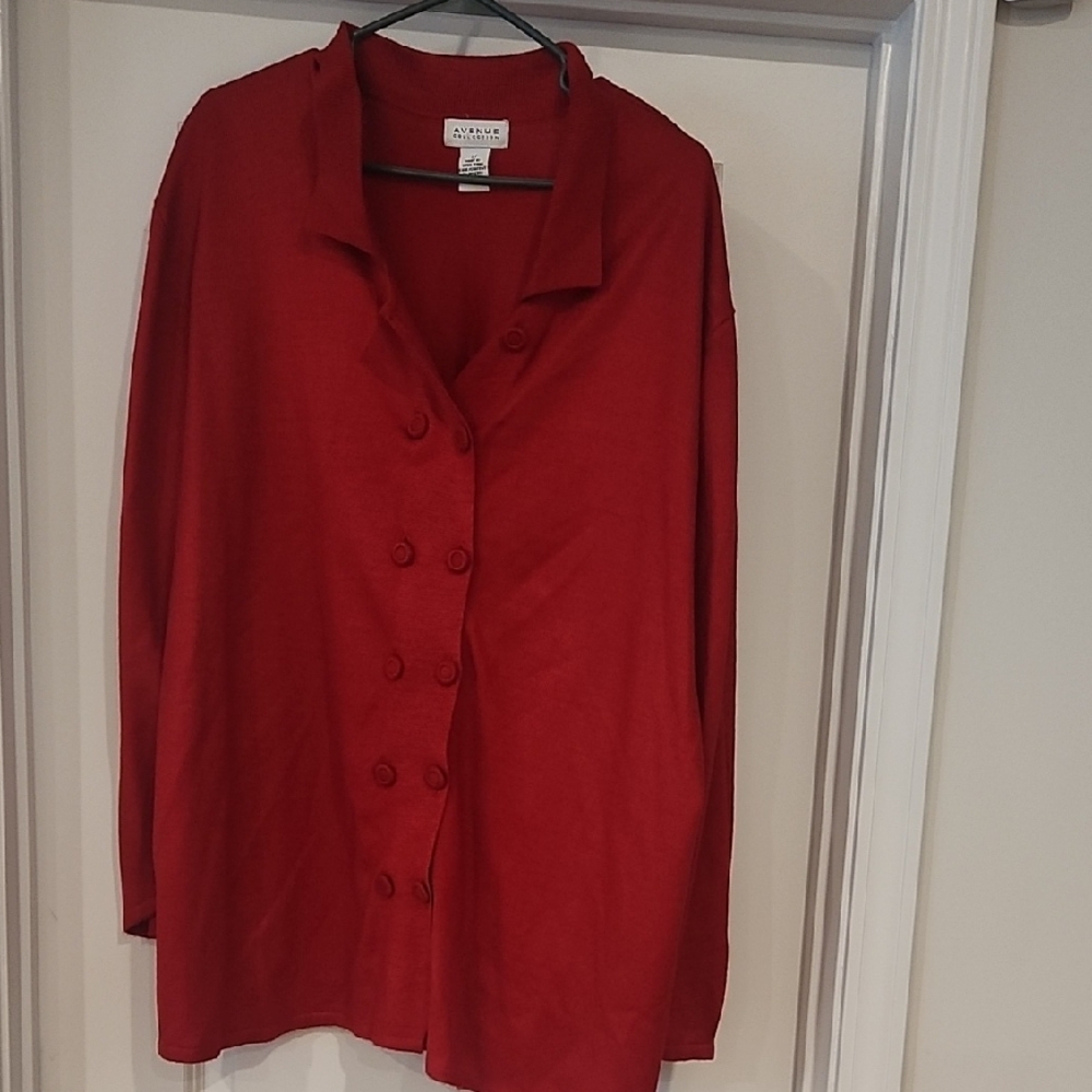 Avenue Red Women's Top Jersey